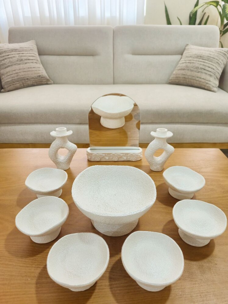 هفت سین پایه دار پتینه ای بزرگ